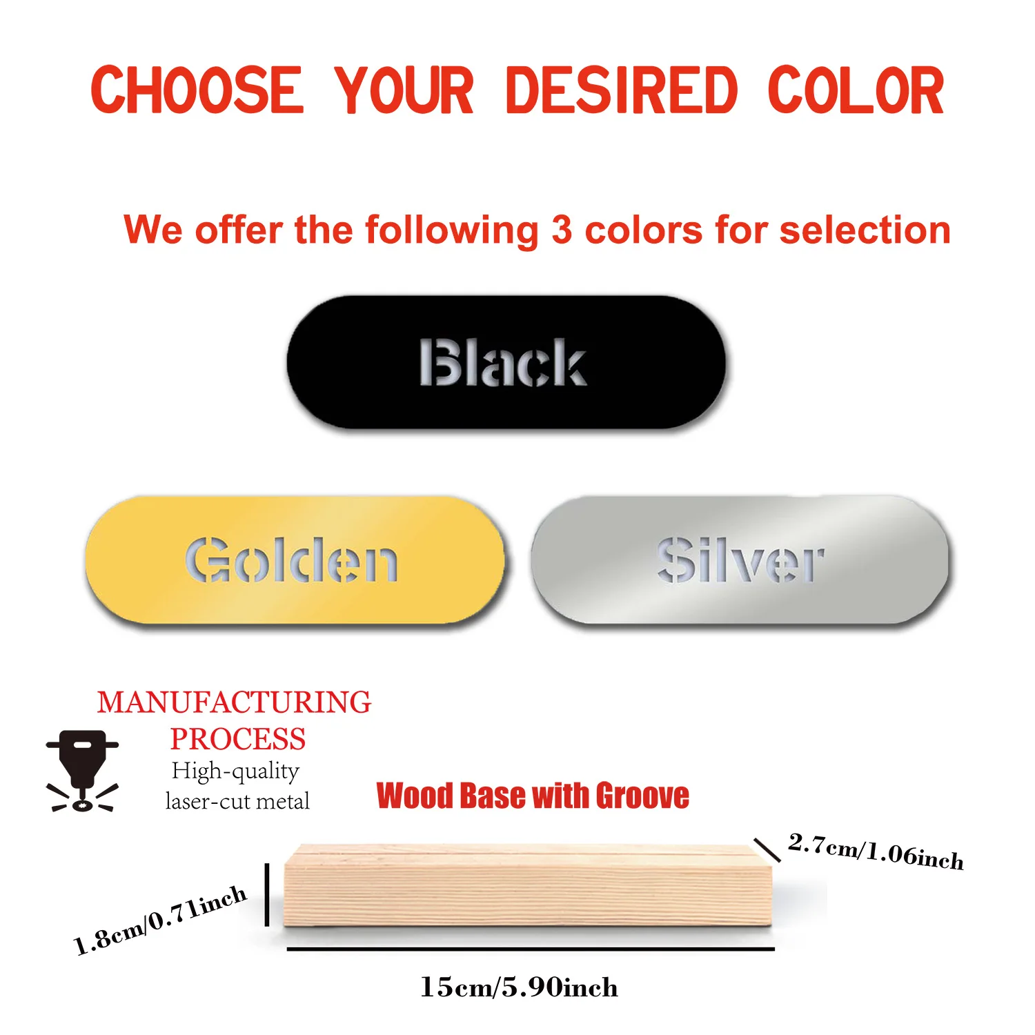 1pc Personalized Retro Iron Statue Decoration Customizable Content With Wooden Base Home or Office Decorations view 5