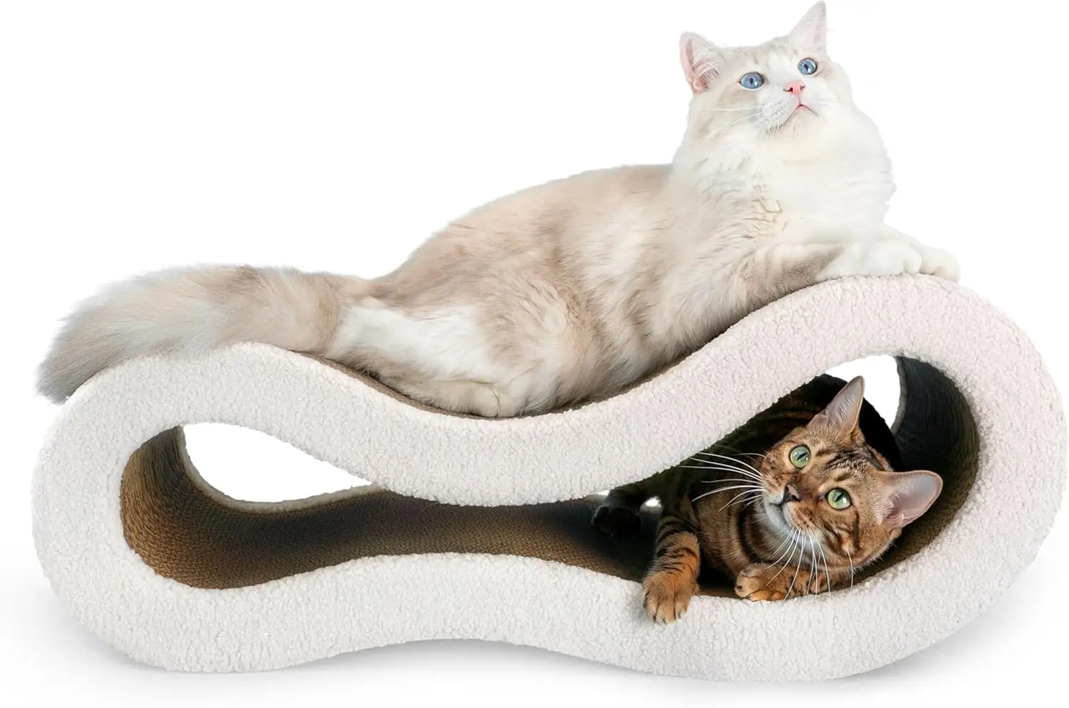 

Cloud Lounge Cat Scratching Pad, Reversible Scratch Board with Natural Curves for Freestyle Scratching & Ergonomic Suppo