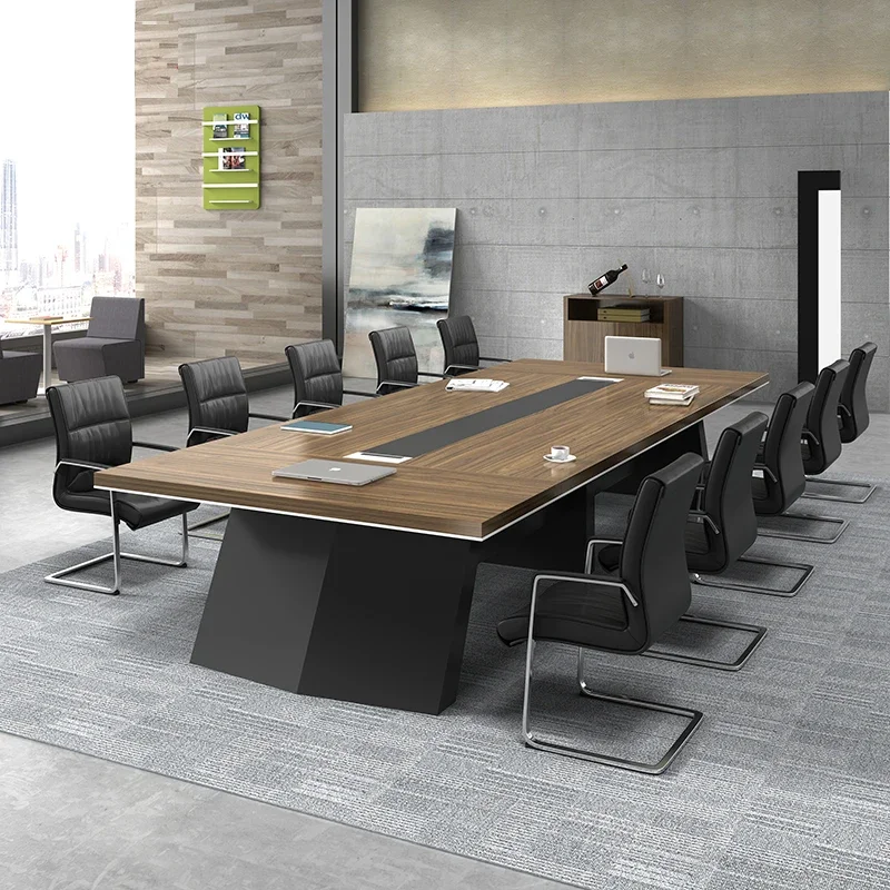 Factory Hot Selling Luxury Office Furniture Meeting Table Escritorio De Bureau Modern Standing Desk Long Conference Table Chairs