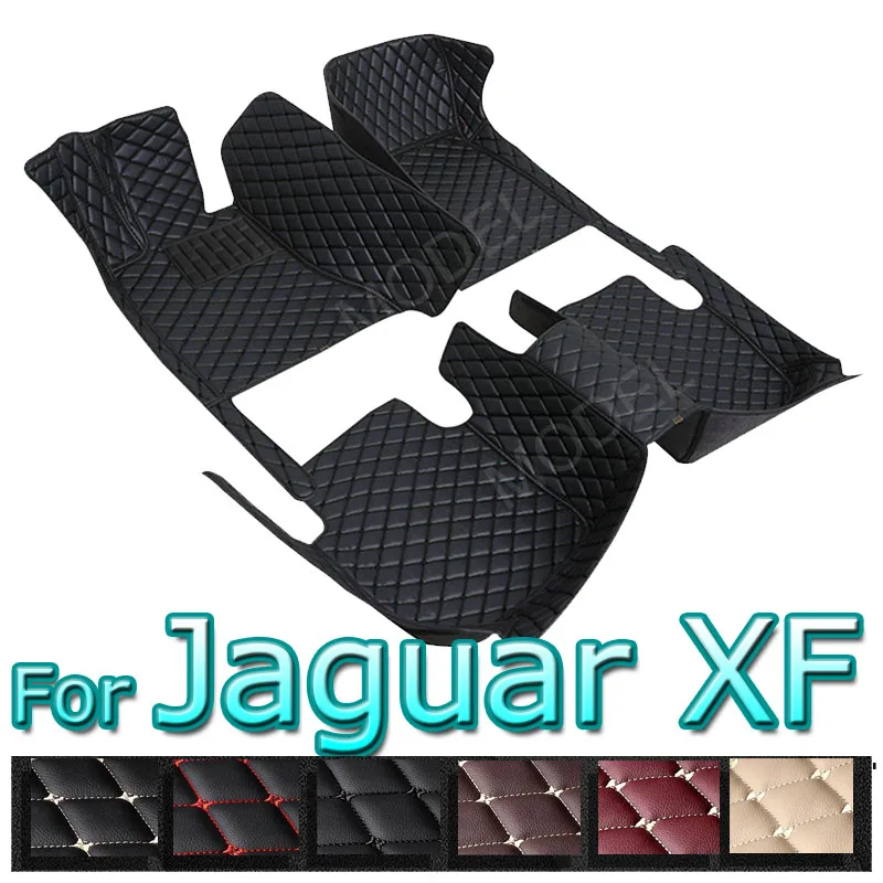 Car Floor Mats For Jaguar XF X250 2008~2015 Carpet Rug Durable Leather Mat Auto Anti Dirty Pads Interior Parts Car Accessories