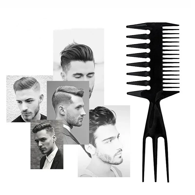 

Professional Double Side Tooth Combs Fish Bone Shape Hair Brush Barber Hair Dyeing Cutting Coloring Brush Man Hairstyling Tool