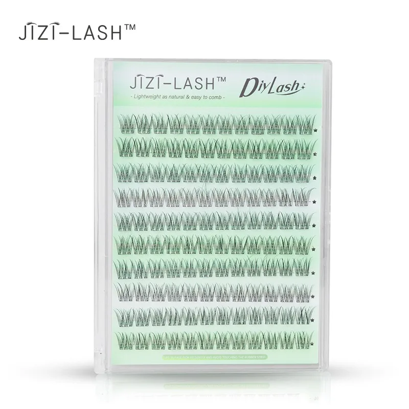 

JIZI-LASH Glue-Free Self-adhesive Lashes DIY Individual Eyelashes Extensions Mixing Length Manga Eyelashes Woman Makeup Tools