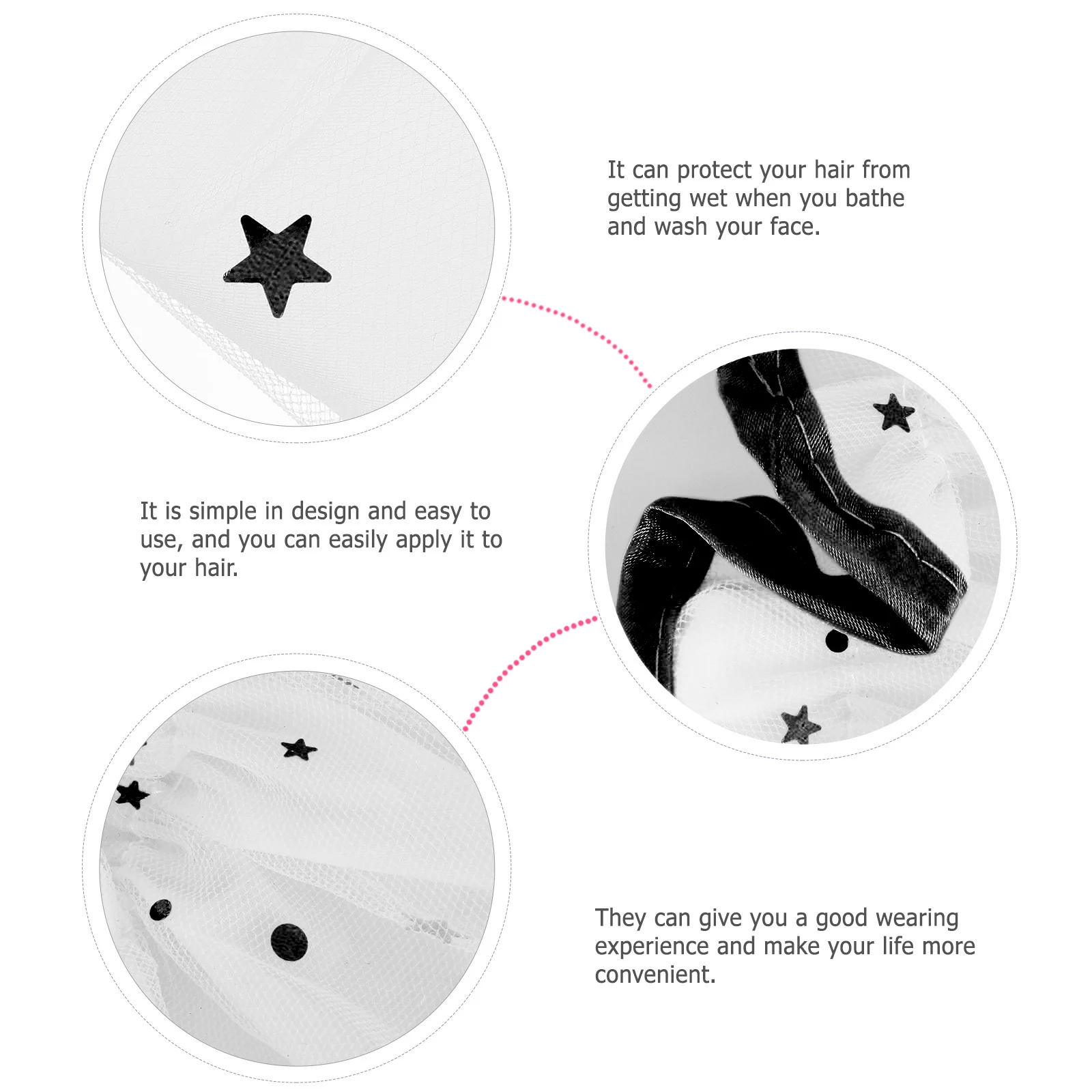 

2Pcs Waterproof Shower Cap Double Layer Bathing Caps Elastic Bath Hats for Showering Spa Hair Care Use Shower Cap