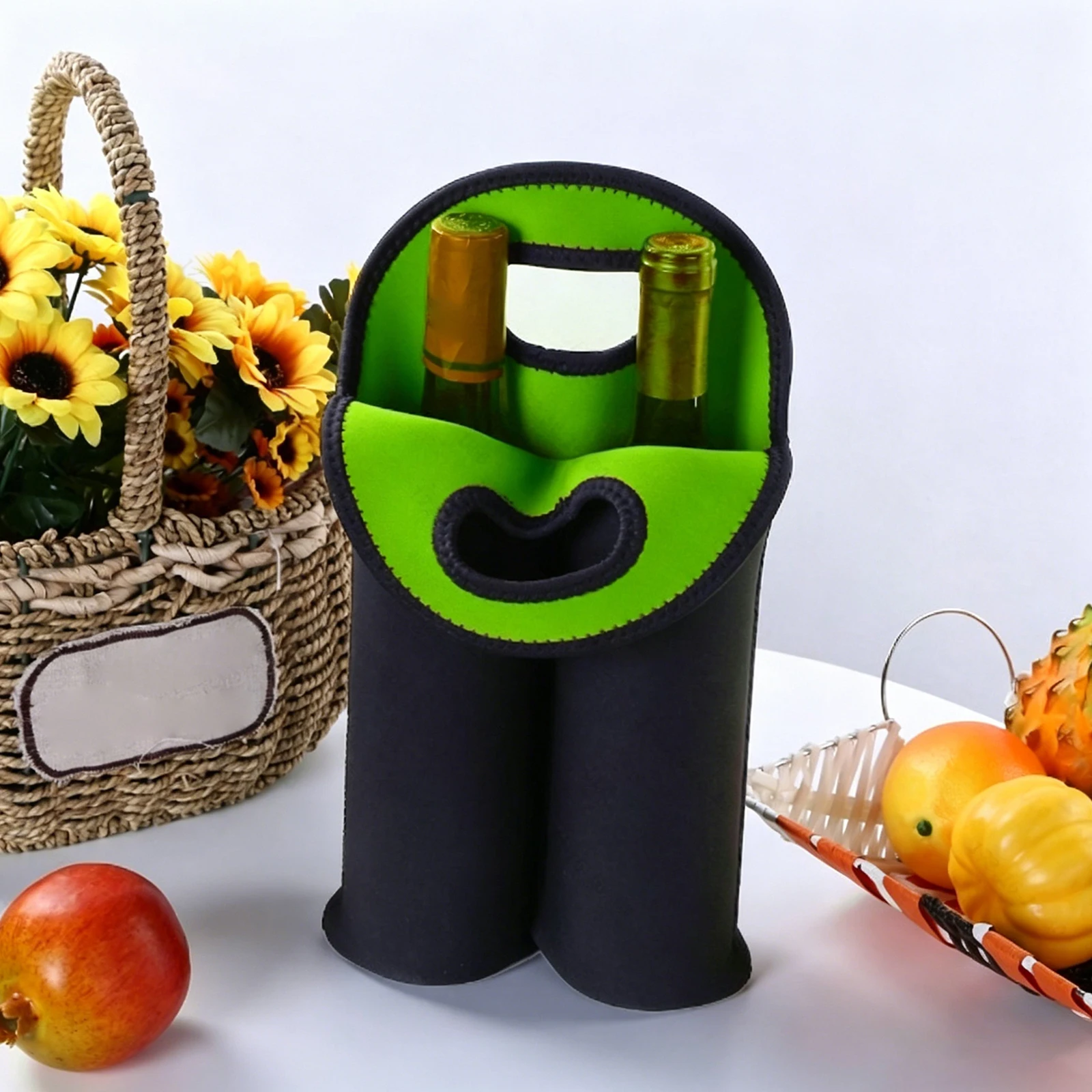 Wine Beer Cooler - Borsa portabottiglie per 2 bottiglie di