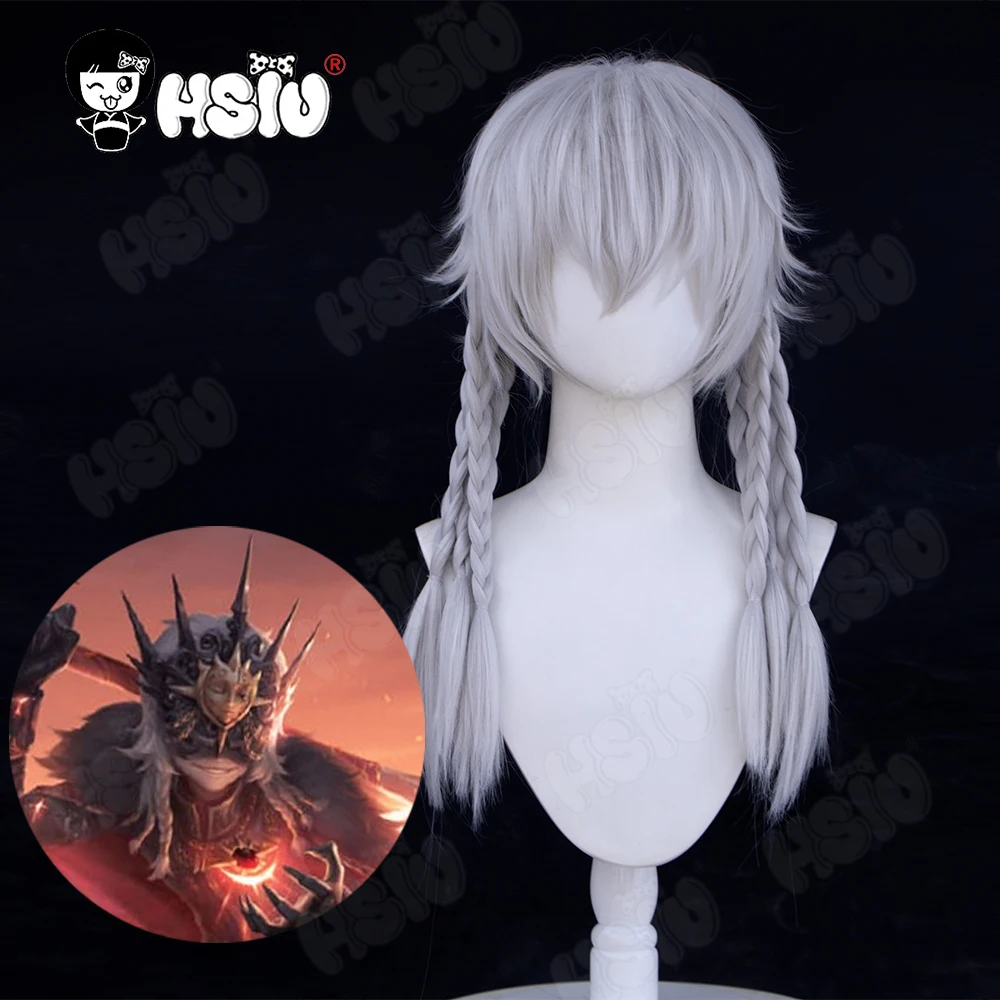 

Ithaqua Cosplay Wig Fiber synthetic wig Game Identity V Cosplay Wig「HSIU 」Light silver Braid Short Hair+Wig cap