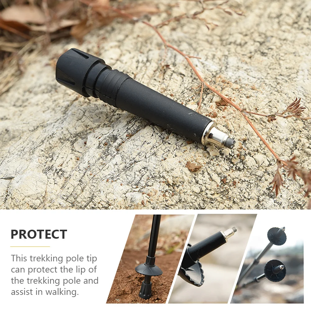 

3 Pcs Trekking Pole Tip Carbon Tungsten Steel Tips Climbing Rod Alpenstock Protector