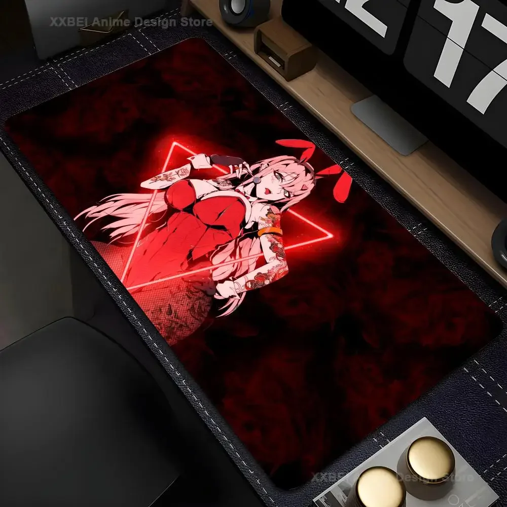 

Anime Girl Zero Two Mousepad Large Computer Gaming Accessories MousePads Desk Mats Anti-slip Laptop Soft Mice Pad