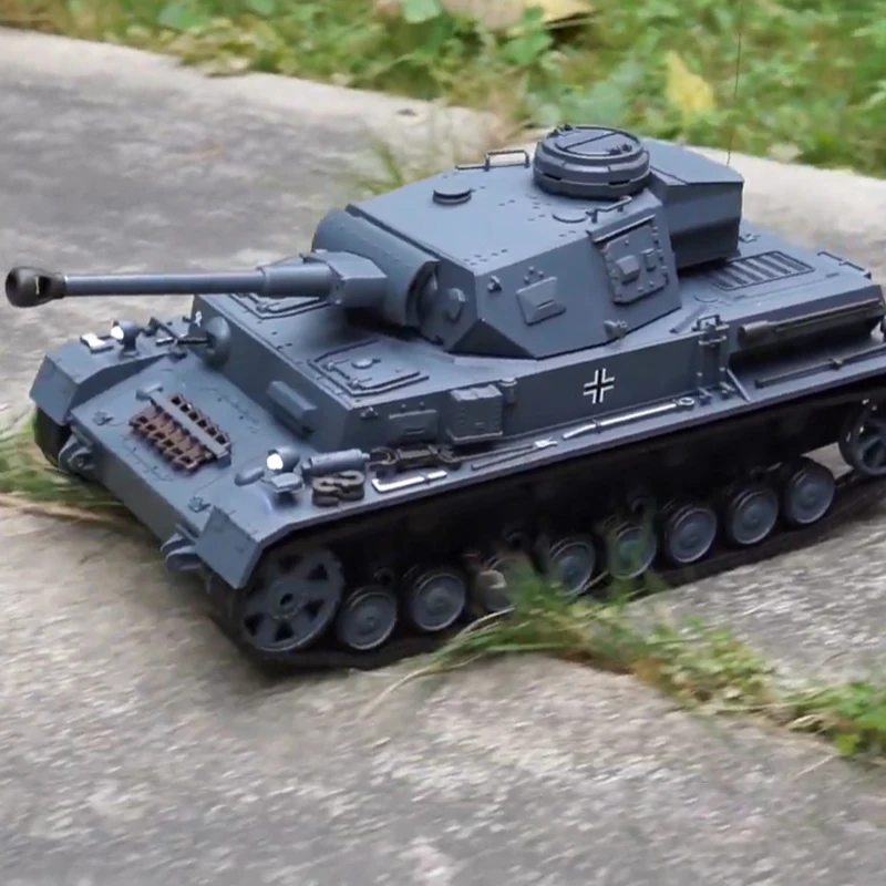 Henglong RC Tank 3859 German Panzer IV F2 Tank 1/16 Remote Controlled Tank Military Model Heavy Off Road Vehicle Toy Boy Gift