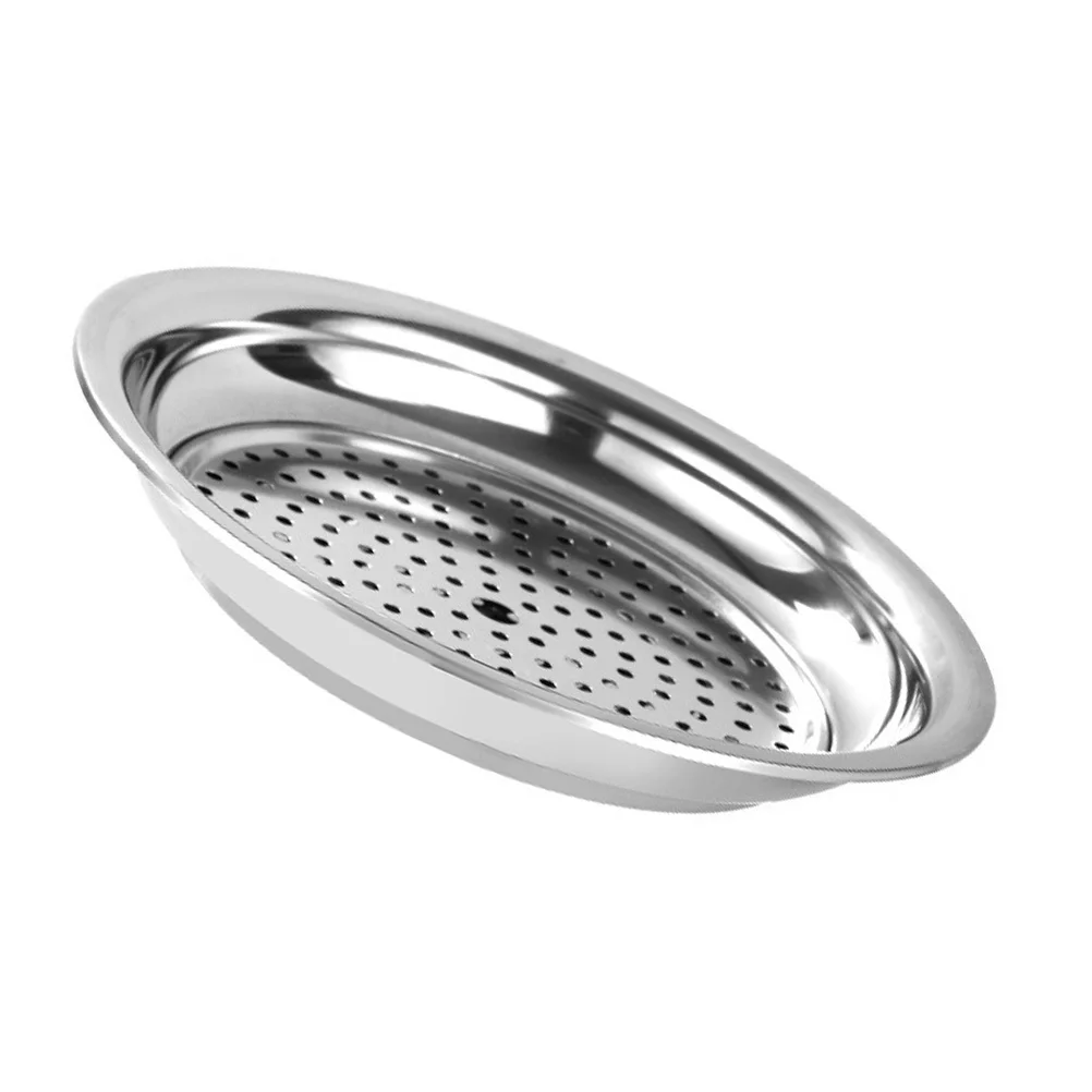 

1Pcs Thickened Stainless Steel Dumpling Steaming Plate Multipurpose Kitchen Storage Dish Dumpling Steaming Plate