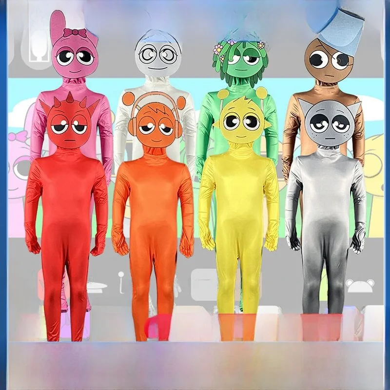 

Детский комбинезон на Хэллоуин, костюм для косплея, обтягивающий костюм для выступлений, Радужный наряд, одежда для выступлений на сцене