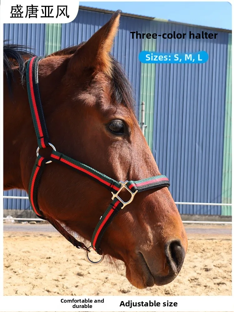 three-color-adjustable-bit-durable-wear-resistant-tack-riding-training-halter-headgear-for-riding-and