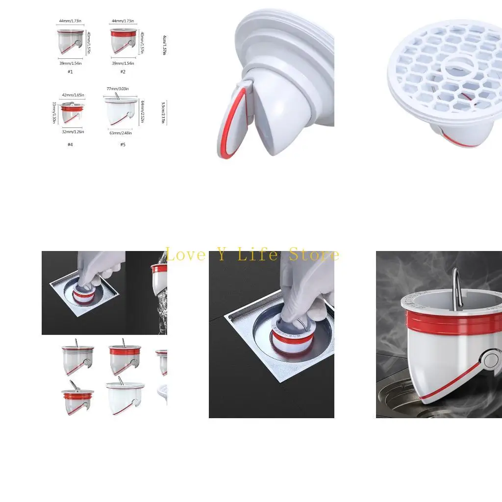 

L74C Bathroom Floor Drain Cores Universal Deodorant Sewer Seal Leak Anti Odor Plugs