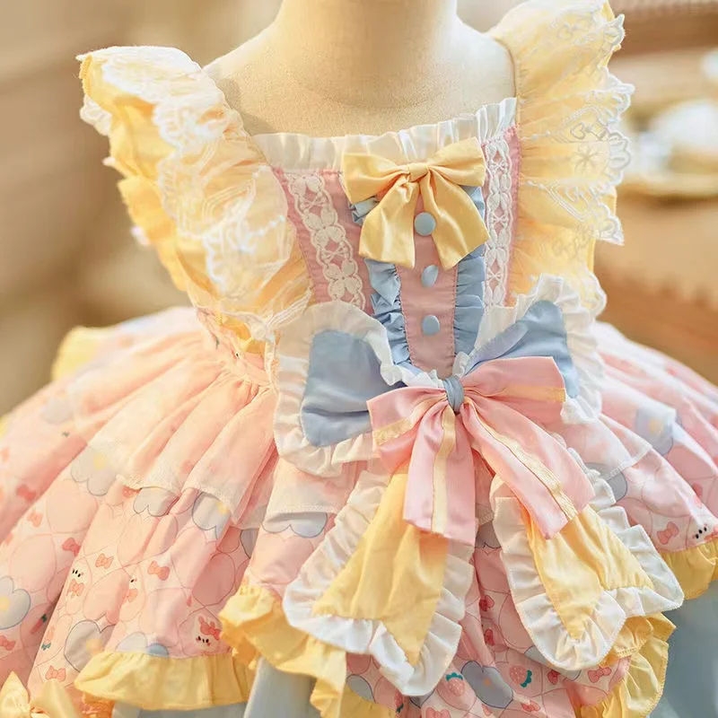 Children Clothing Girl Lolita Princess Dress Birthday Party Dress Baby Performance Children Fluffy Dress Fashionable