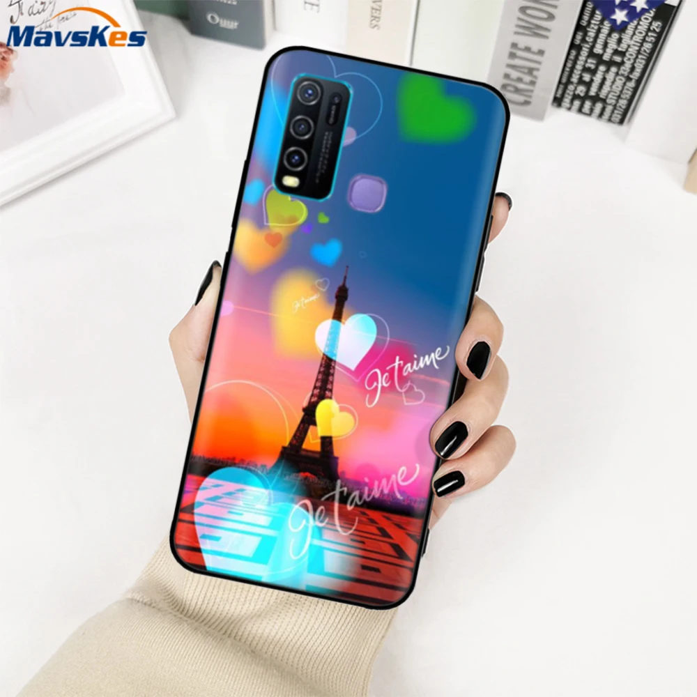 For vivo Y30 1938 Case Back Phone Cover for vivo Y30 Y50 VivoY50 Y 50 1935 Y 30 Silicon Soft Bumper black soft tpu phone cases