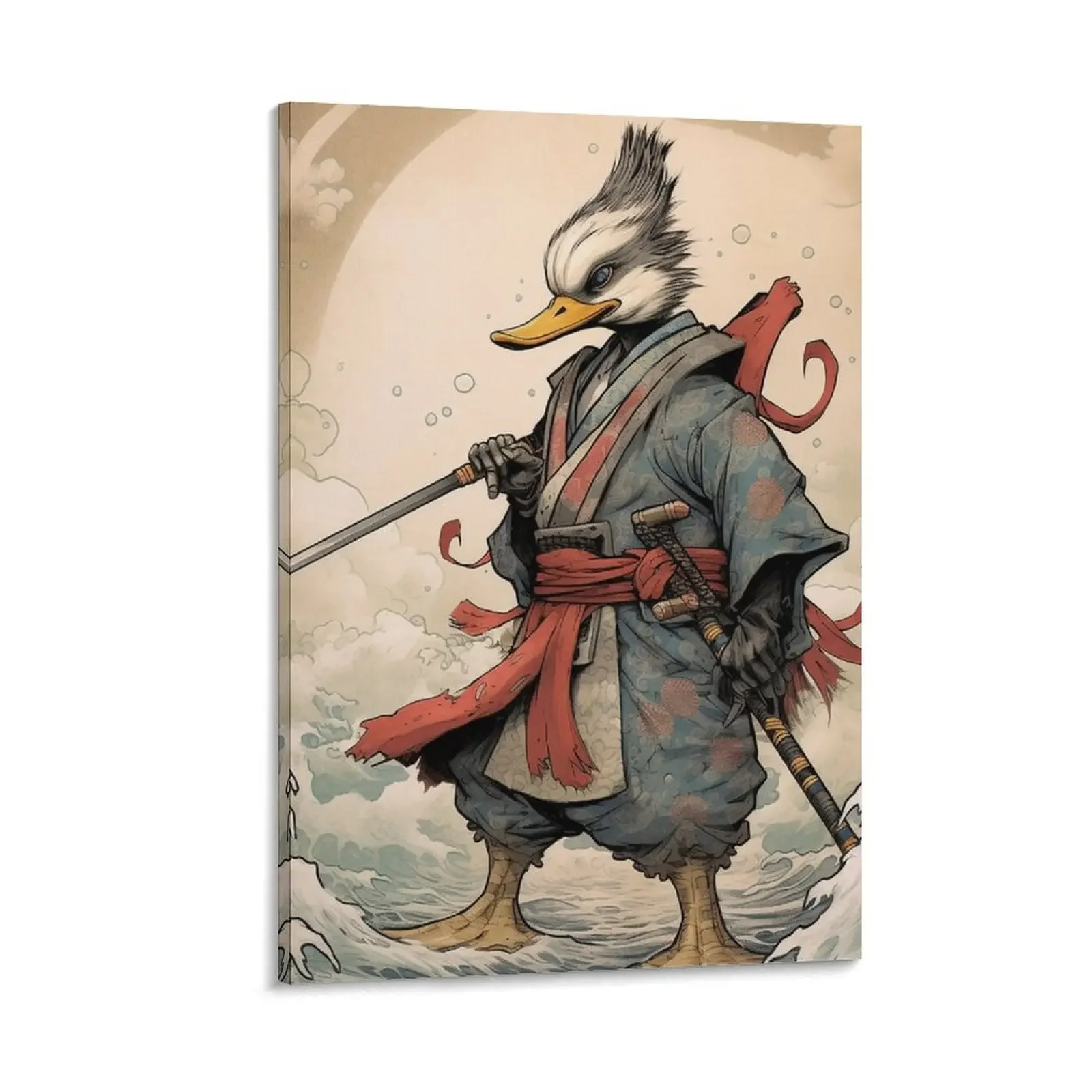 

Ronin Duck Canvas Painting wall frame for living room posters cute room decor pictures for wall