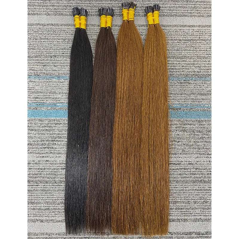 I Tip Hair Extension Steil Human Hair Extension 1G/Strand 50 Stk/set Capsule Keratine Natuurlijke Fusie Human Hair Extension