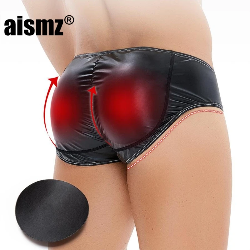 

Aismz Padded Butt Lifter Panties Men Push Up Underwear Hip Enhancer Brief Low Waisted Shapewear Binders Fitness Slimming Panty