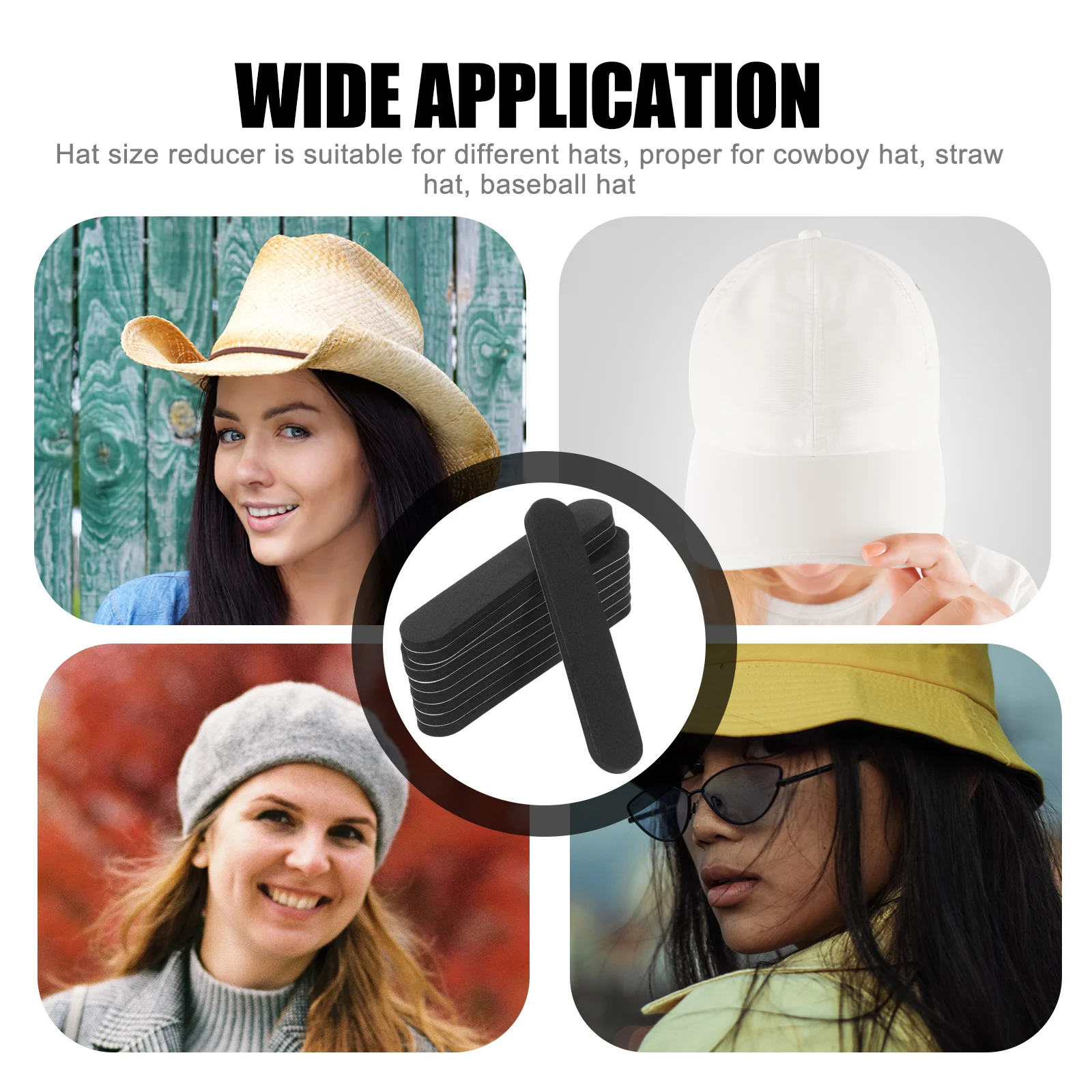 10 Pcs Hat Girth Reducer Size Tape Sizing Insert for Adult Chinstrap Adhesive Reducing Eva Man