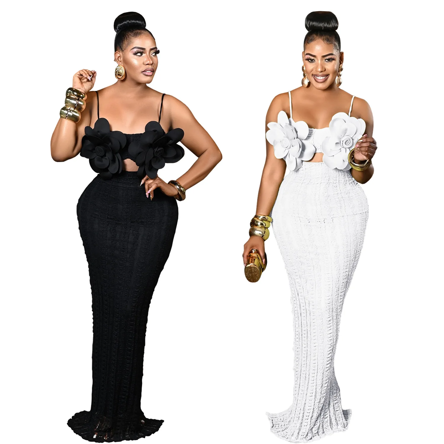 Women Sexy Evening Dress Sleeveless Party Sling Dresses Floral Slim Fit Elegant Backless Floor Length Vestidos Prom Summer