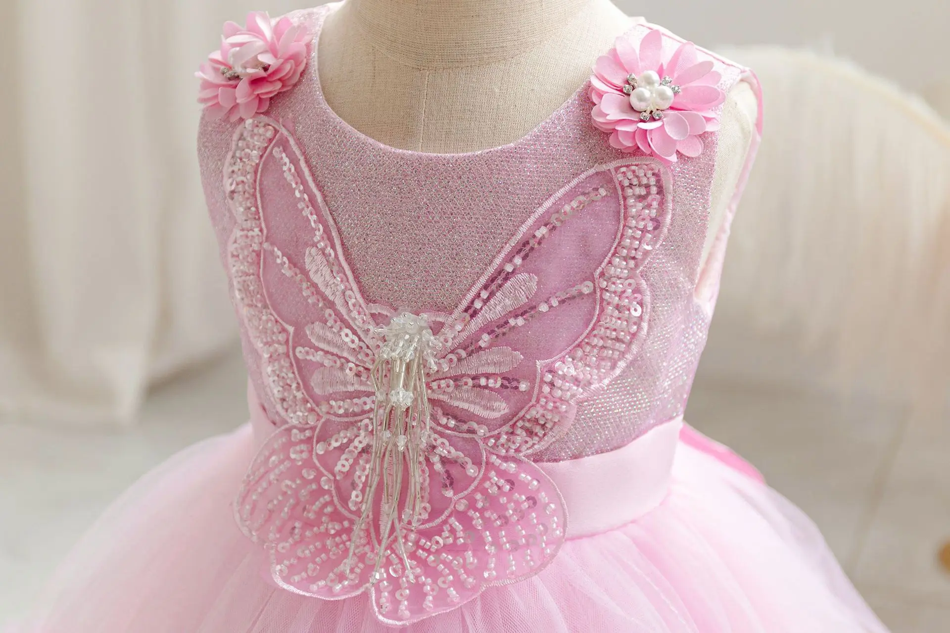 ازياء فراشة للفتيات ، ازياء حديثي الولادة للأطفال ، فساتين وصيفة الشرف ، كرنفال ، سهرة ، زفاف ، تعميد ، 1-3 سنوات ، الصيف