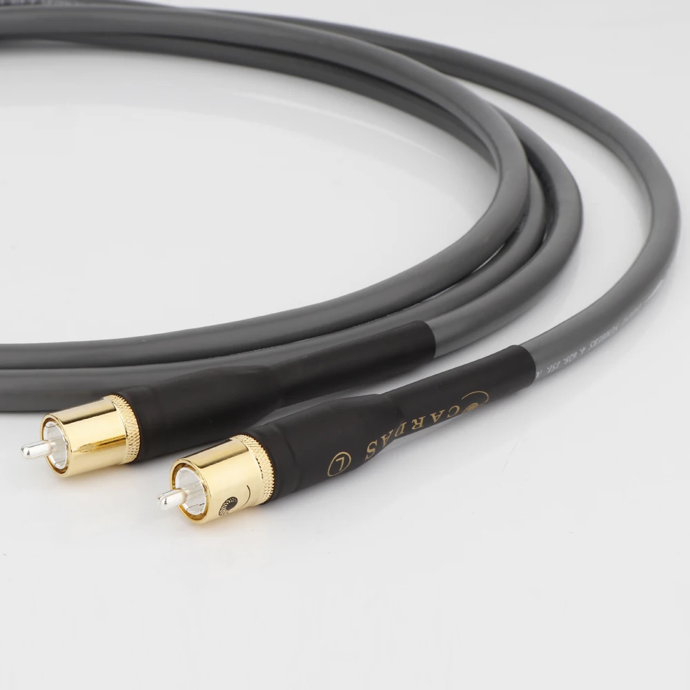 CARDAS TWINLNK 2RCA إلى 2RCA كابل الصوت OCC النحاس سلك خط واحد الصوت RCA كابل ربط HiFi سلك واحد