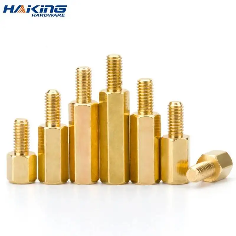 10pcs/lot M2 M2.5 M3 M4 M5 Hex Brass Spacing Screws Threaded Pillar PCB Computer PC Motherboard Standoff Spacer