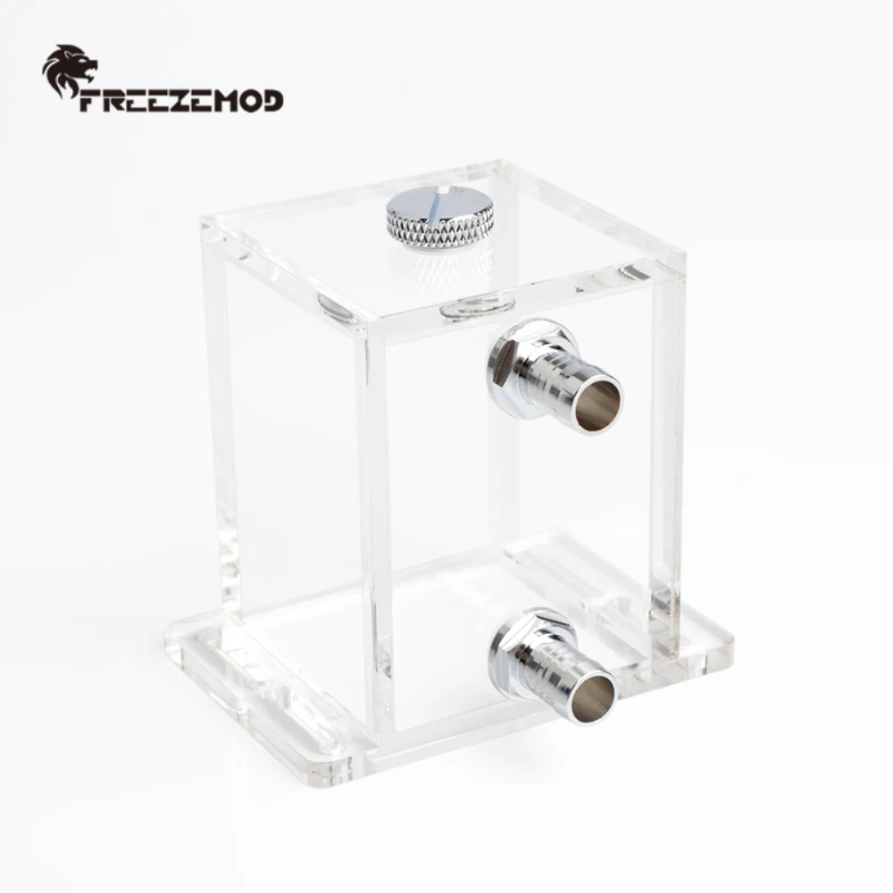 FREEZEMOD Acrylic Water Cooling Tank Full-transparent Reservoir Mini Cuboid PMMA 200ML 5mm Thickness Square Watercooler PC MOD