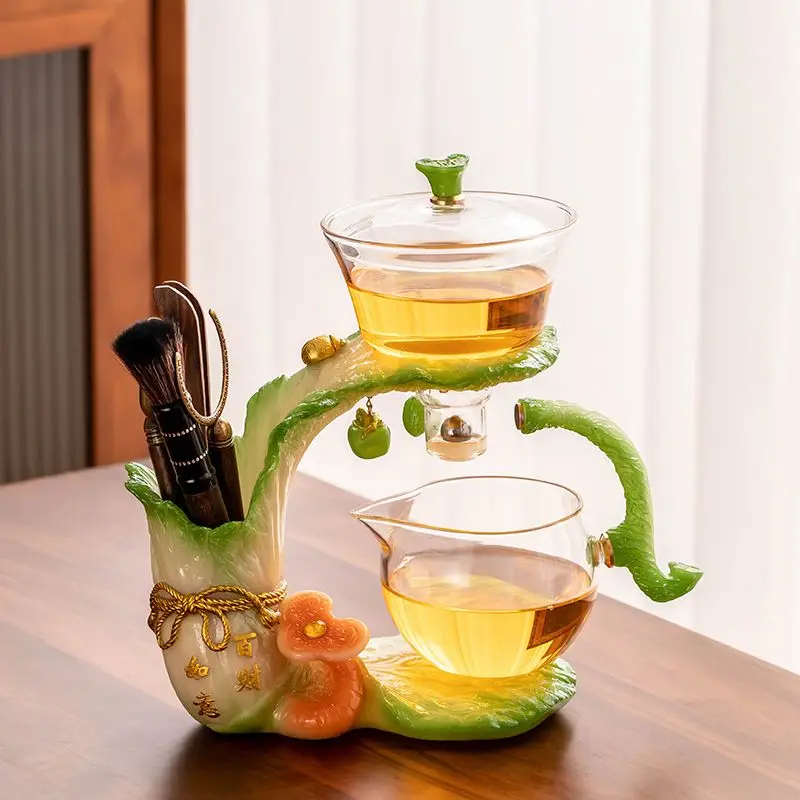 

Набор чайников кунг-фу, стеклянный бытовой магнитный всасывающий чайник для гостиной, чайник для приготовления чая, артефакт, чайник Gaiwan Pu Erh