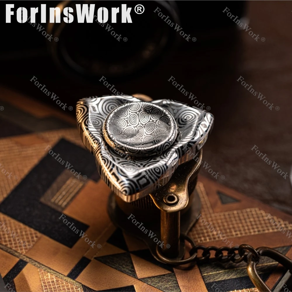 Bright Blood EDC Damasteel Fingertip Spinner Fingertip Gyro Limited To 33pcs Stress Relief Toys