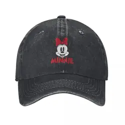 Mickey And Friends Baseball Caps Minnie Mouse Distressed Denim Caps Hat Vintage Outdoor Running Golf Adjustable Snapback Cap