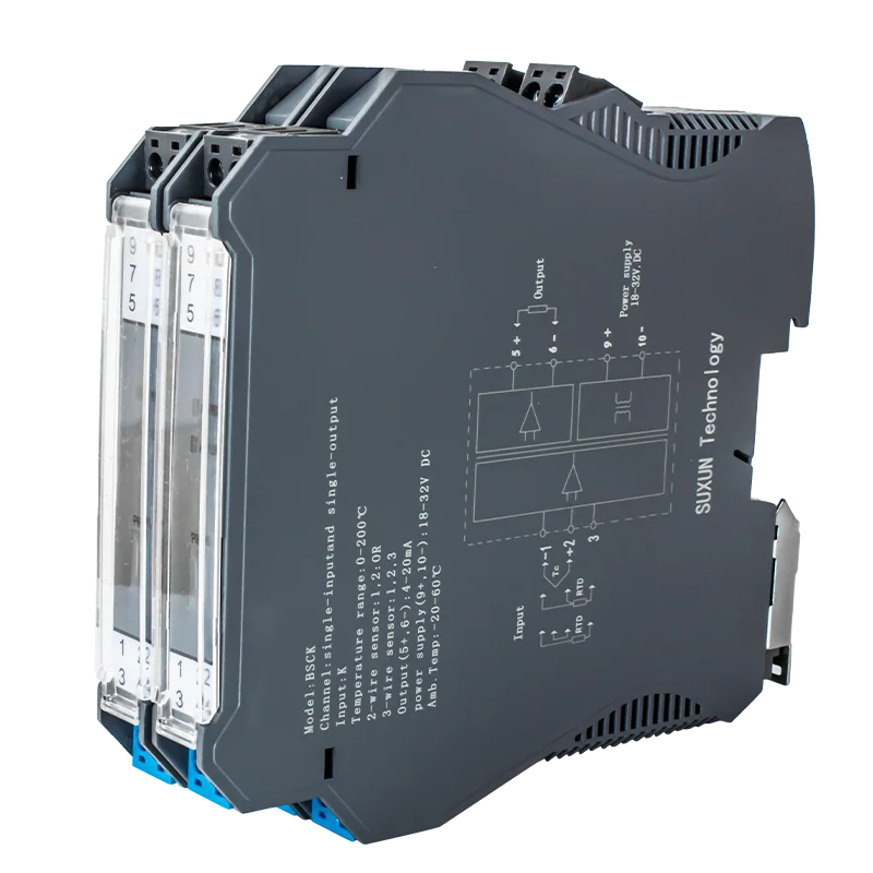 K J S type Thermocouple Temperature Transmitter TC Signals With 4-20mA 0-10V output Temperature Sensor Converter