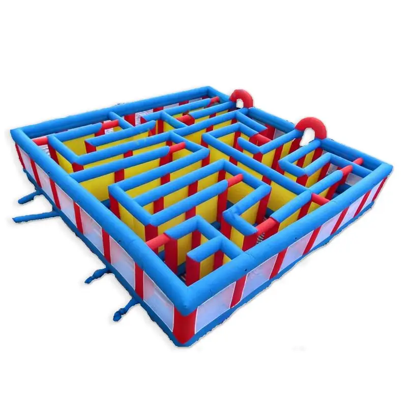 Inflatable Maze Inflatable Amusement Equipment 7.2x3.6m giant black labyrinth fast air shipping to door