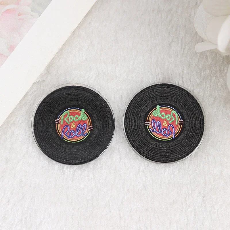 New Acrylic Tape Record Radio Charms Accessories 90's Retro Creative Simulation Music Pendant For DIY Earrings Jewelry