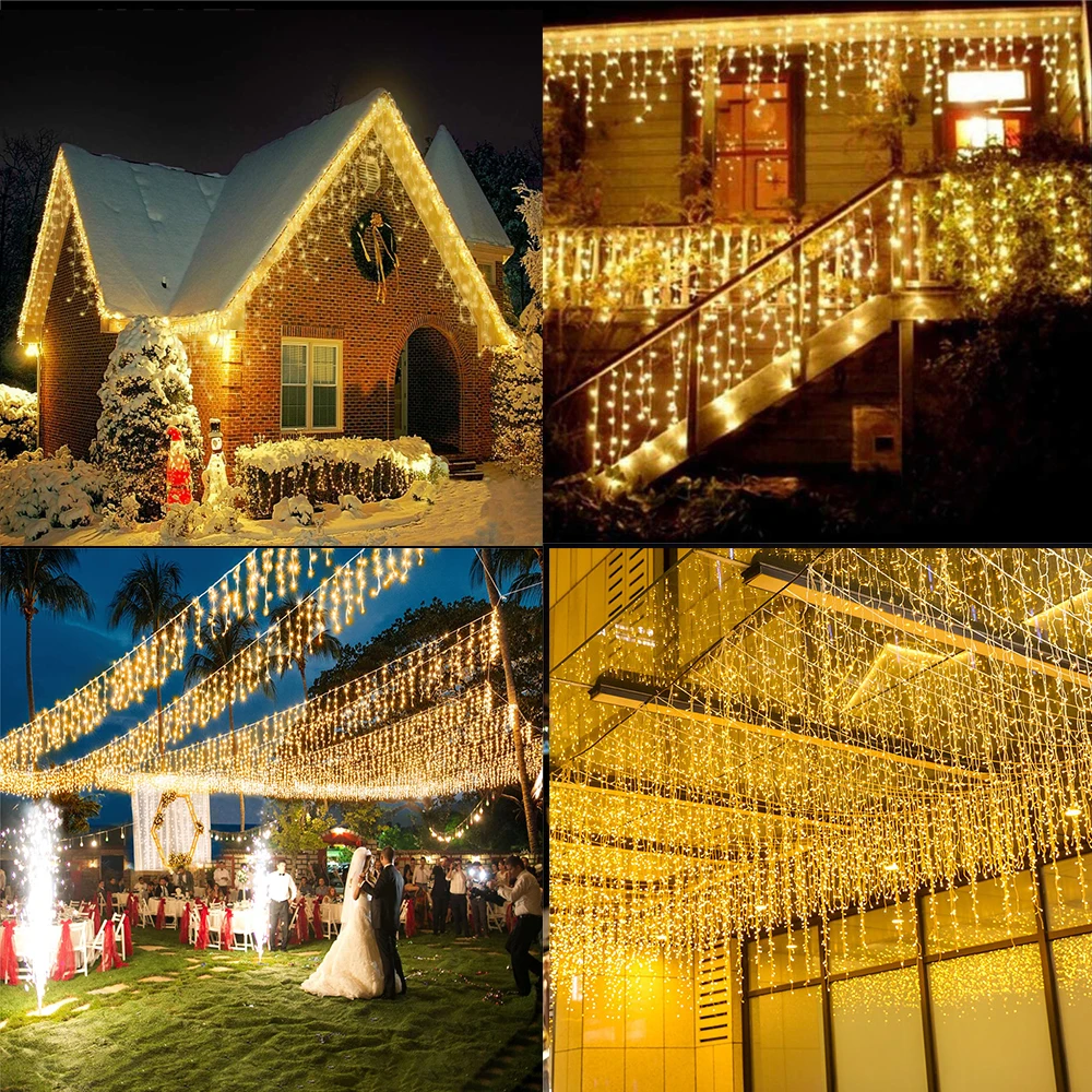 Wedding Decoration 3M-105M Led Curtain Garland Fairy Lights On The House for Christmas Birthday Ramadan Party Supplies Decor