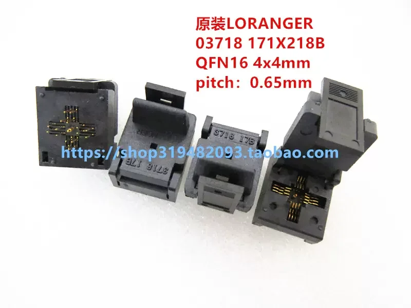 Clamshell Original LORANGER 03718 171X218B QFN16 Test Block IC Aging Burn-in Block Programming Block cketstest bench