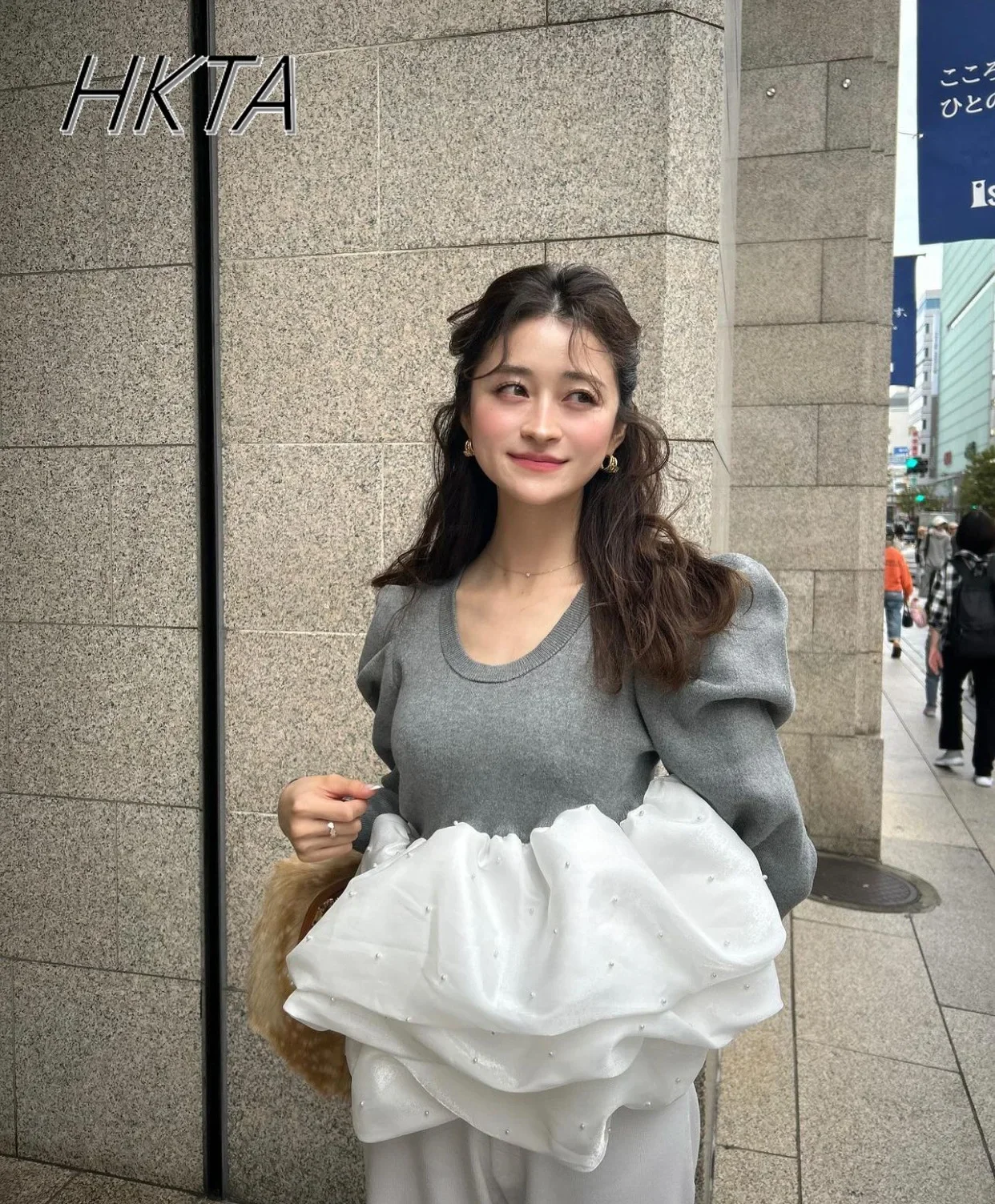 

Ранняя весна 2022, японский вязаный свитер в форме бутона, пуловер, женский нишевый дизайн, милая, милая, тонкая, тонкая, вязаная рубашка