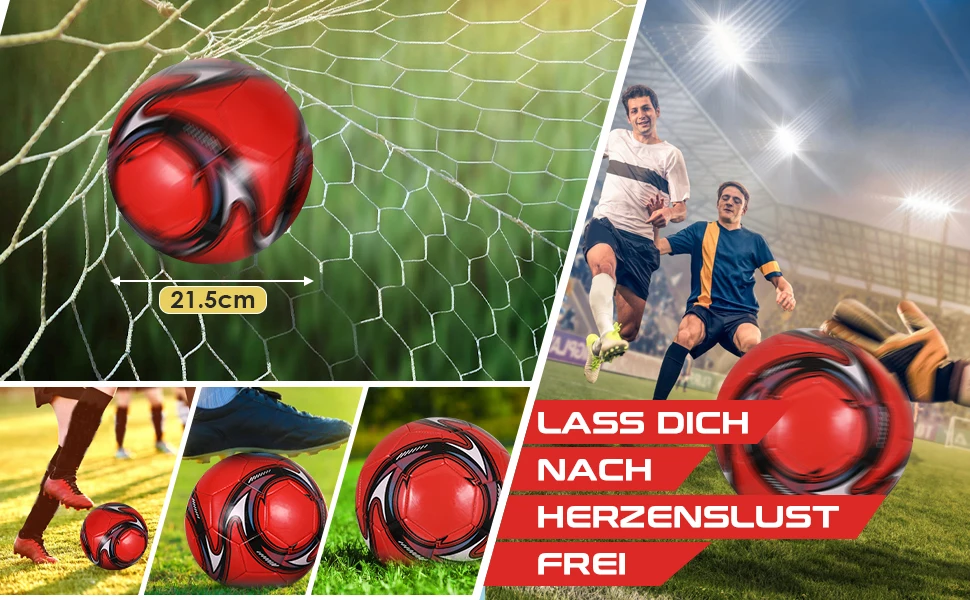 Waterproof Machine-stitched Football Size 5 For Outdoor Exercises ENHANCED FOOT FEEL Soccer Balls red size 4 Football Ball