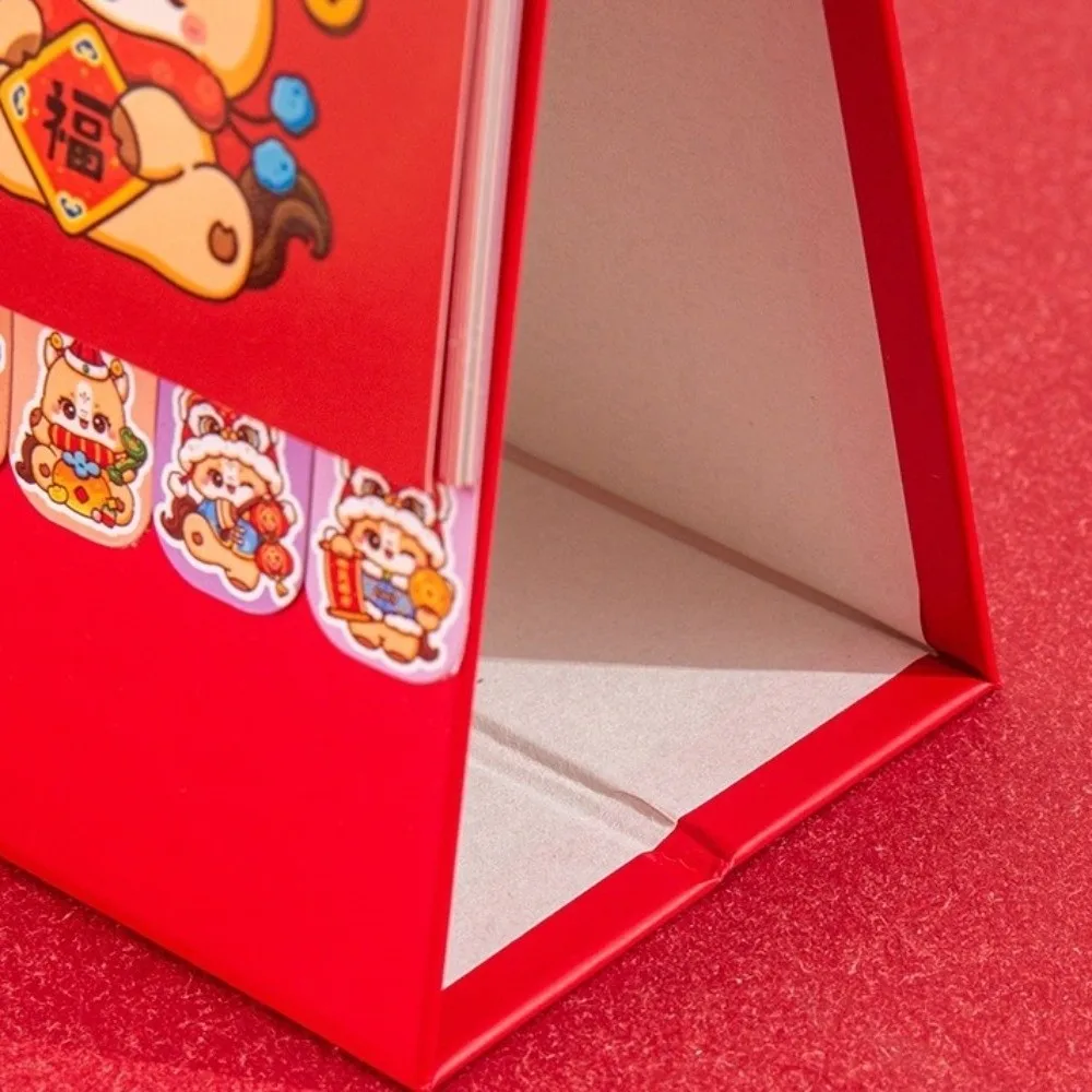 

Chinese Style 2026 Desk Calendar Coil Binding Cartoon Horse Year Calendar Month Date Display Horse/Panda Monthly Planner