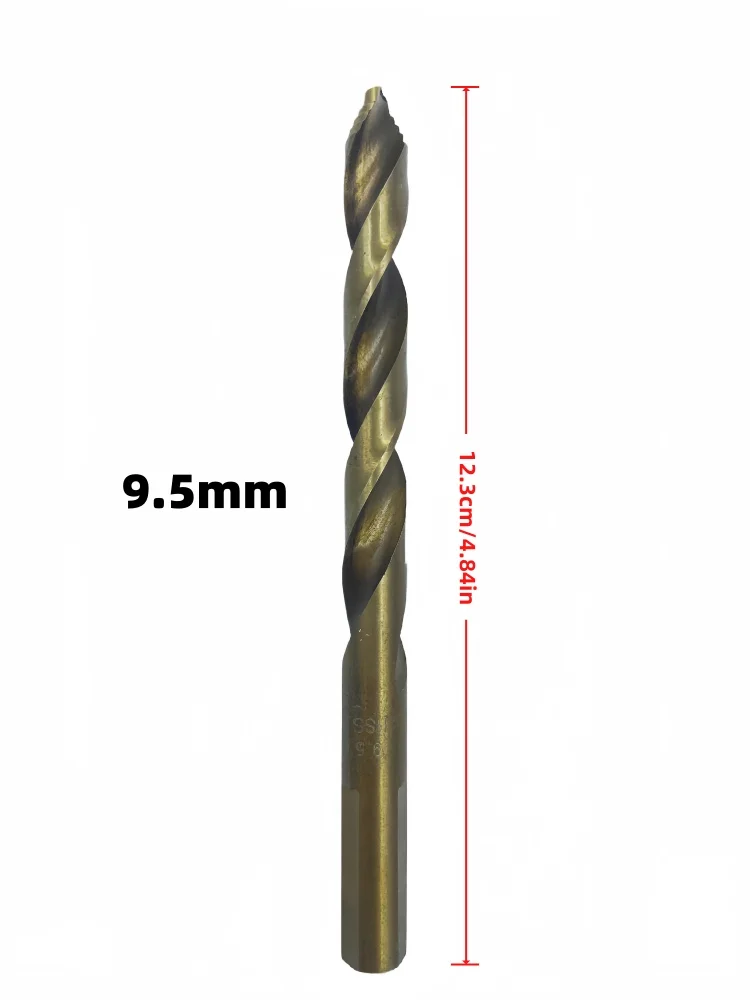 9,5mm Hochleistungs-Kobalt-Stufenbohrer mit Einzelstabilem Geradem Schaft für Saubere, Gratfreie Bohrungen in Aluminiumlegierungen