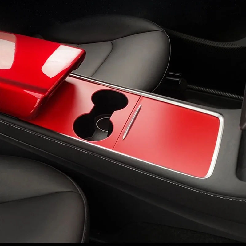 Kit avvolgente per Console centrale adesivo decorativo in PVC rigido/pellicola vinilica per Tesla Model 3/Y 2021 2022 Cover per lifting facciale con