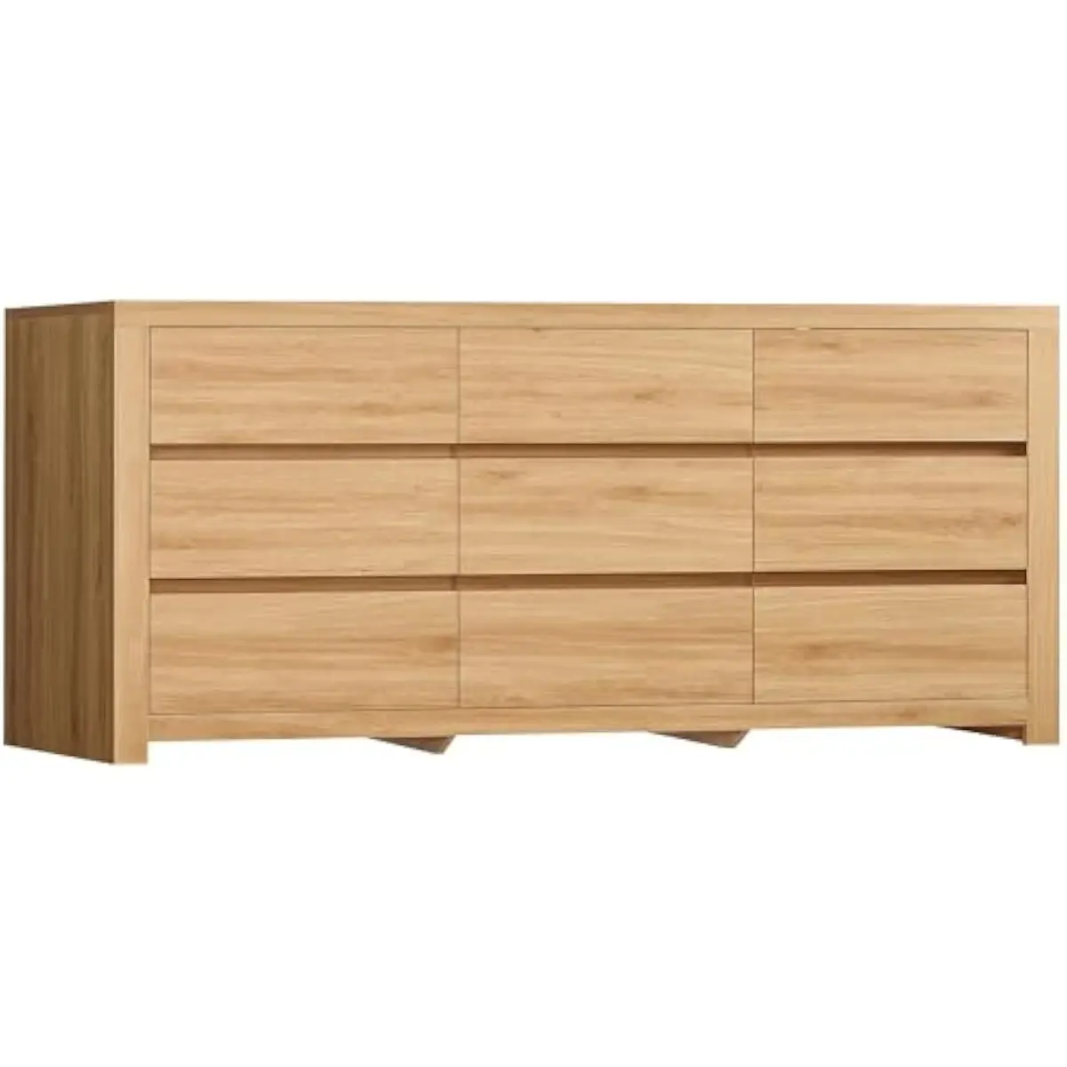 63' Dresser for Bedroom with 9 Drawers, Modern Dressers & Chests of Drawers with Thicker Panels, Wooden Dresser TV Stand, Bedroo