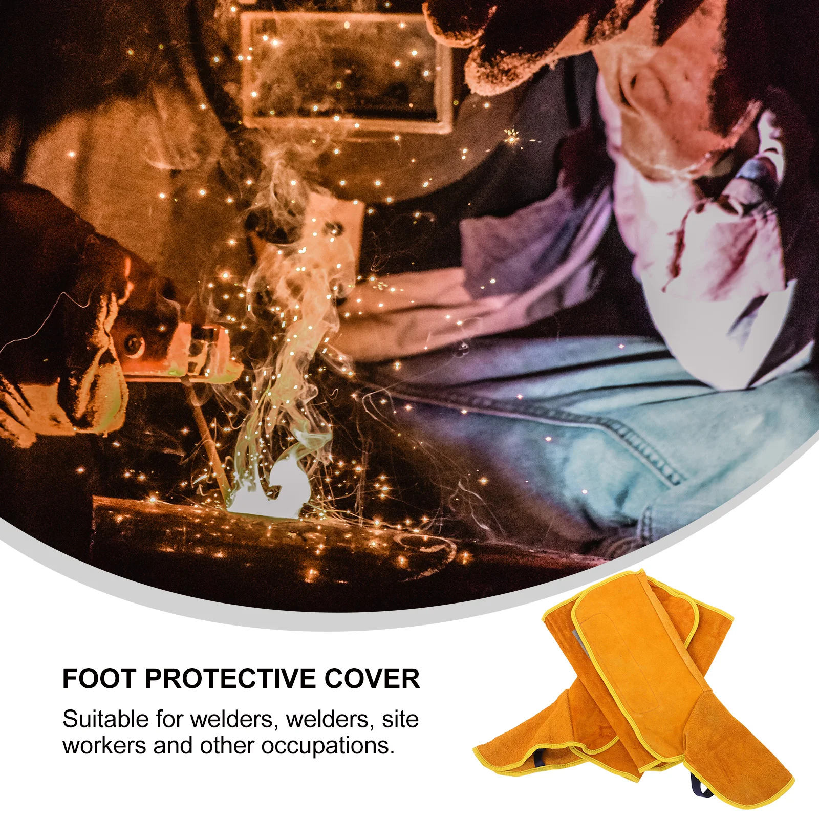 

Welder Shoe Covers Protective Welding Boot Protectors Breathable Durable Fire Resistant Ankle Guard Cowhide Material Work