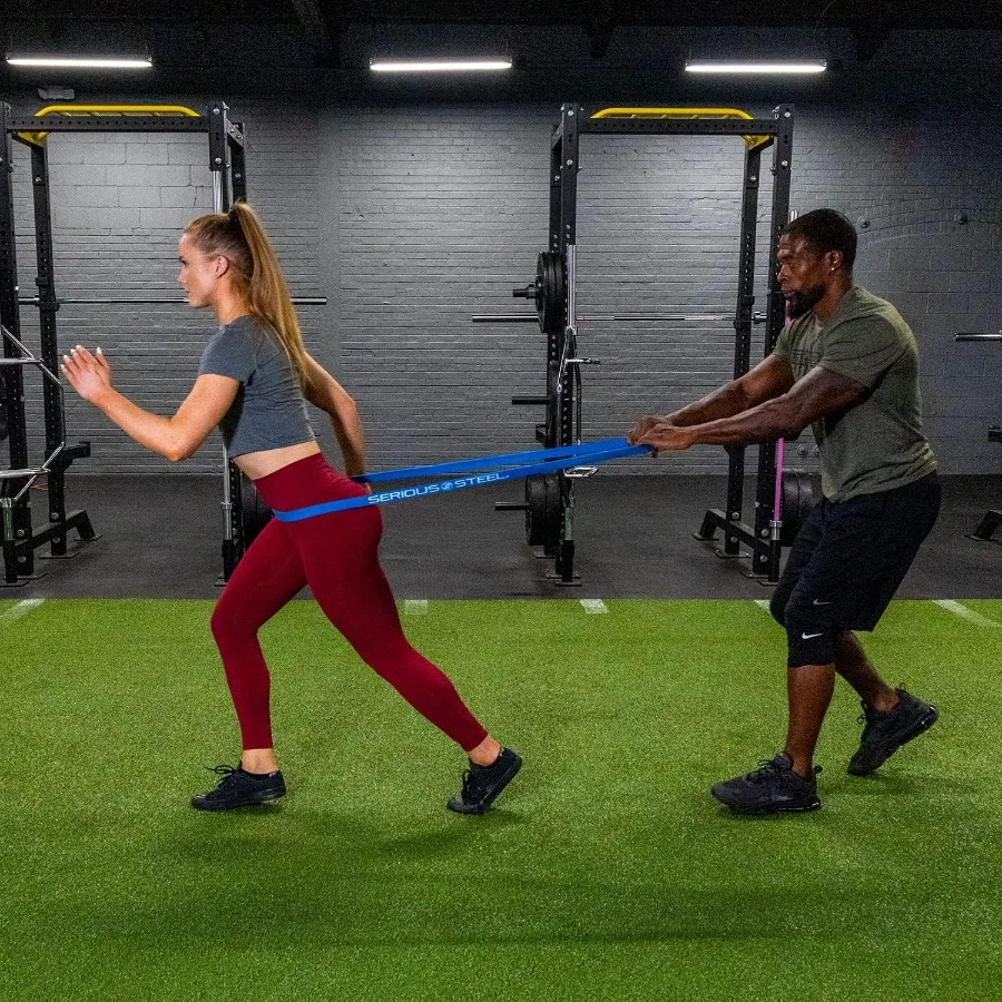 مجموعة أشرطة مقاومة شديدة التحمل من الفولاذ المقاوم 41 بمساعدة من Serious Steel لتدريبات الصالة الرياضية وتمارين مقاومة رفع الأثقال #2