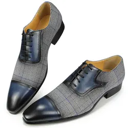 Sapatos de couro genuíno masculino, nenhum tecido, elegante, elegante, estiloso, com renda, casual britânico, novo