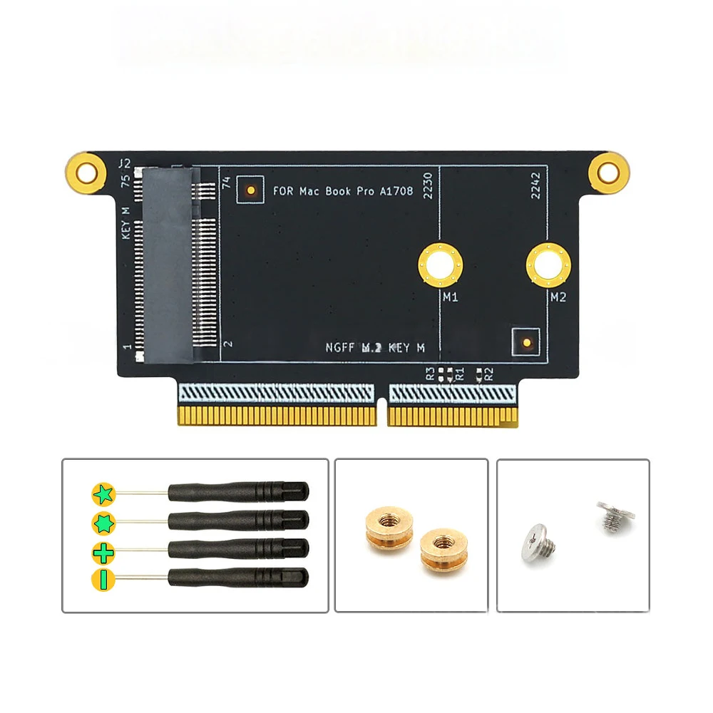

for Macbook Pro 2013-2017 A1466 New A1708 Convert Card NVMe PCI Express PCIE to NGFF M2 SSD Adapter Extend Card