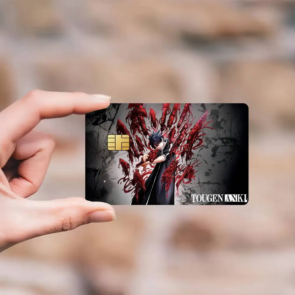 Anime T-Tougen Anki Card Stickers Waterproof Film Skin Cover 4PCS Credit Card Stickers Debit Front Decoration Commuter Pass #6