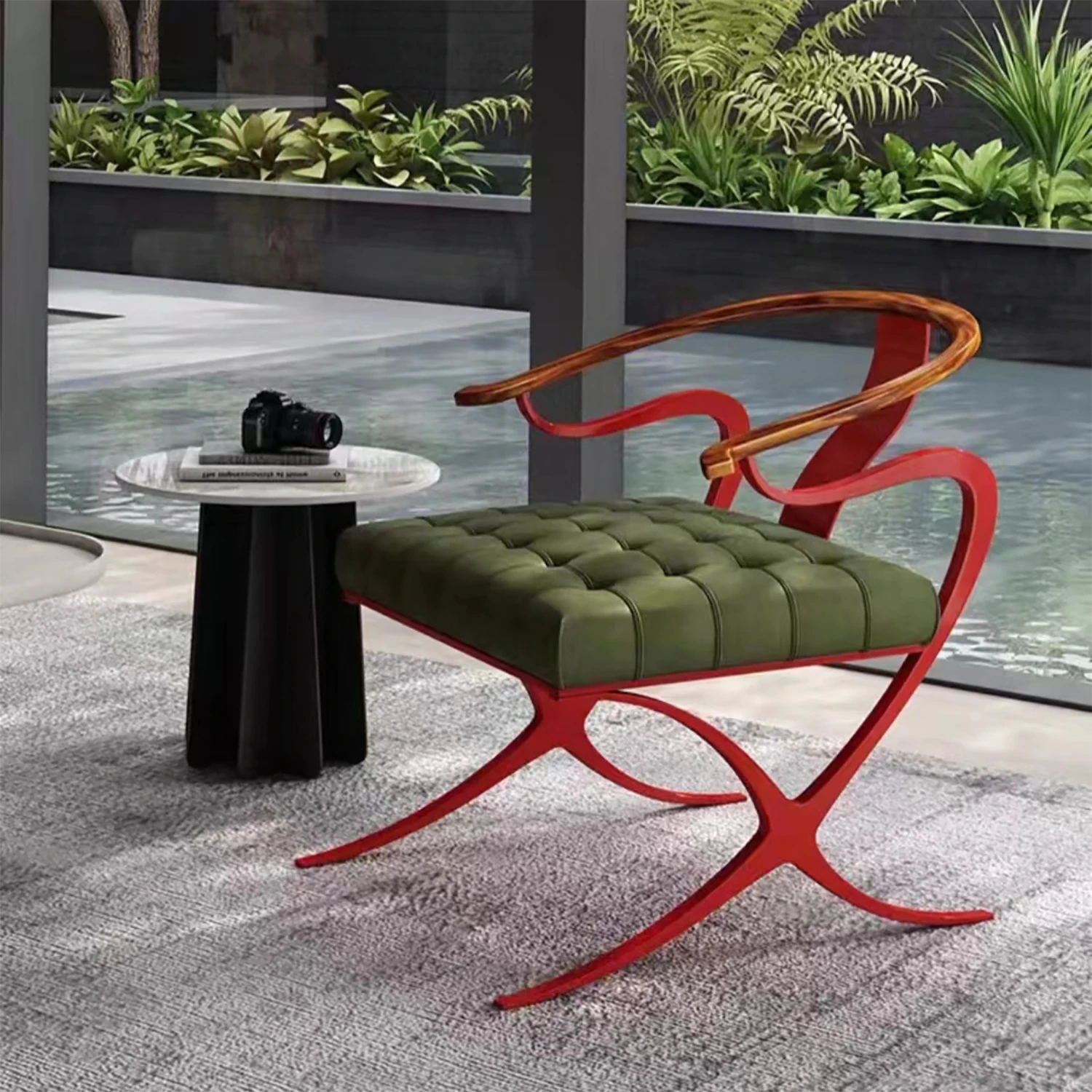 

BNew Design Artistic Leisure Fabric Armchair Living Room Bedroom Apartment Single Chair