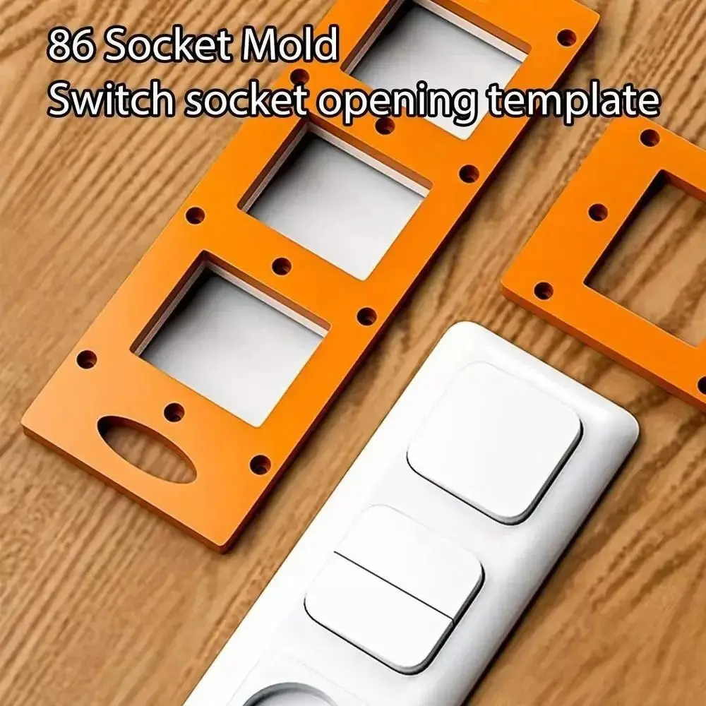 86 Type Switch Socket Bottom Template Precise Durable Sockets Open Hole Position Tool Wear-resistant Switch Hole Template
