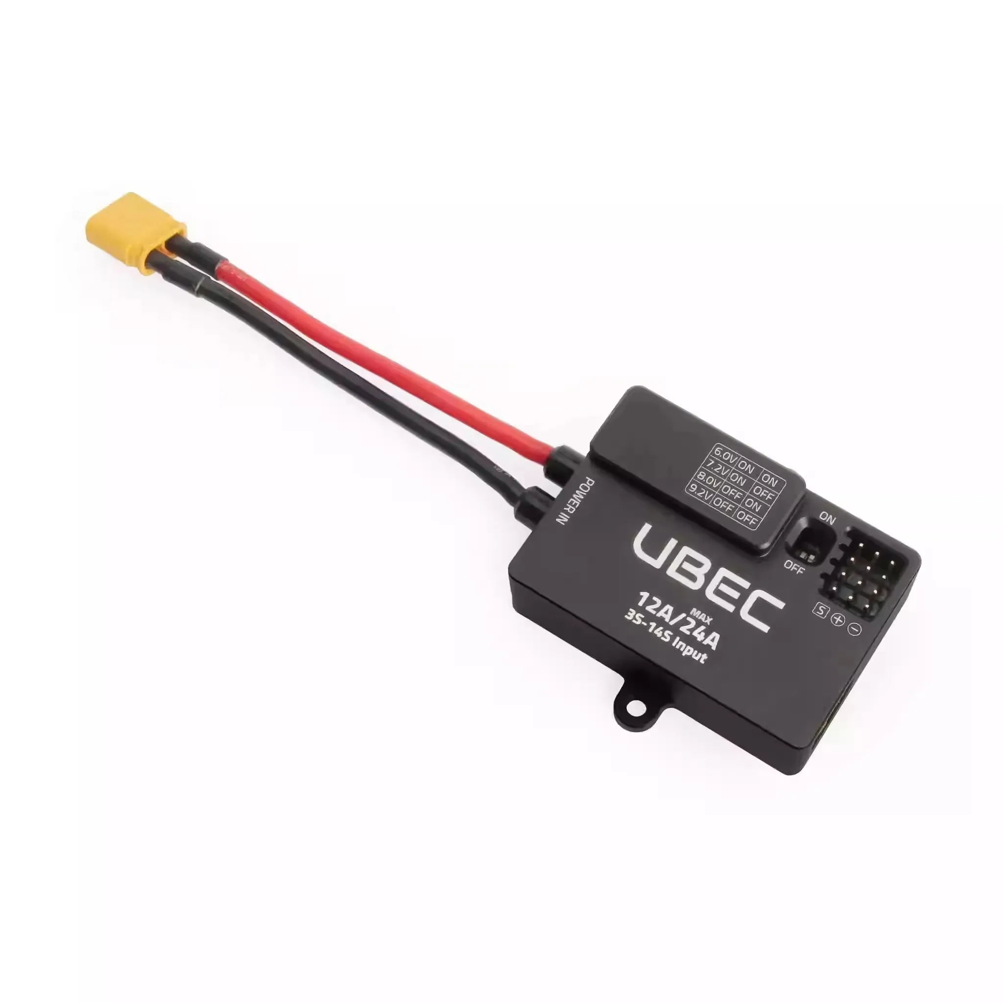 RoRuSHolybro UBEC Power Module 12A 15026 Input 3~14S Output Voltage 6.0V/7.2V/8.0V/9.2V With XT30