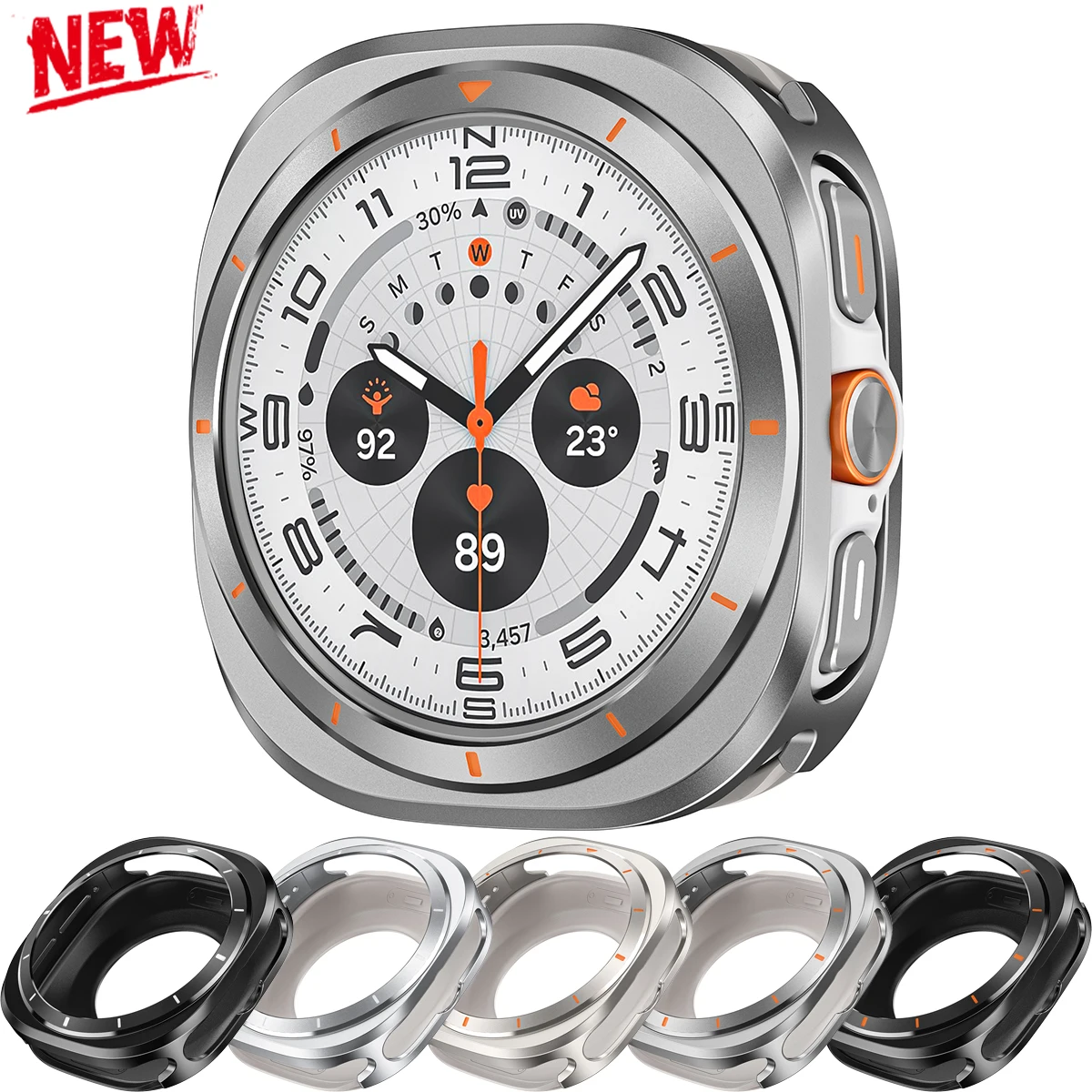 Neues Aluminiumlegierungs-PC-Gehäuse für Samsung Galaxy Ultra 2025, Stoßfänger-Displayschutz für Galaxy 7 Ultra 47mm Smartwatch-Hülle